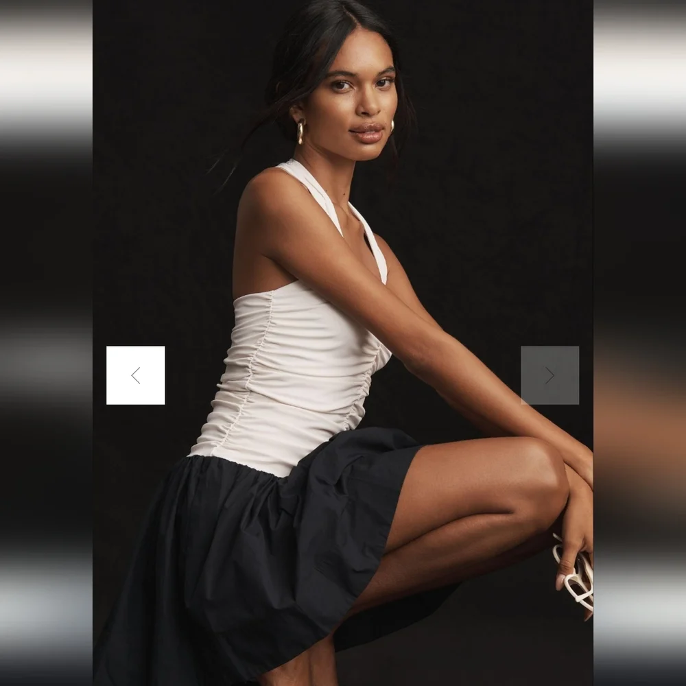 NWT Anthropologie Maeve Halter Twofer Mini Dress Size Large - Picture 3 of 9